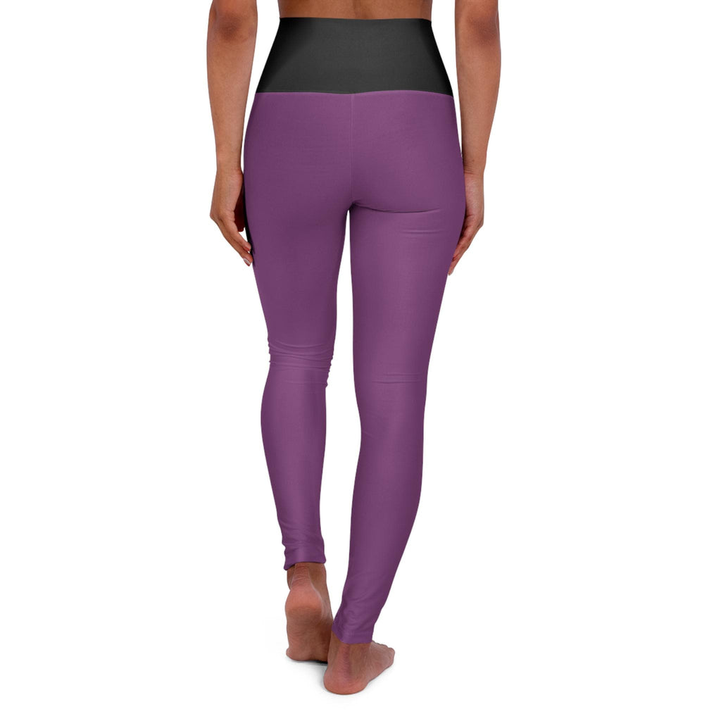 Solid Plum High Waisted Yoga Leggings | Purple AOP Leggings