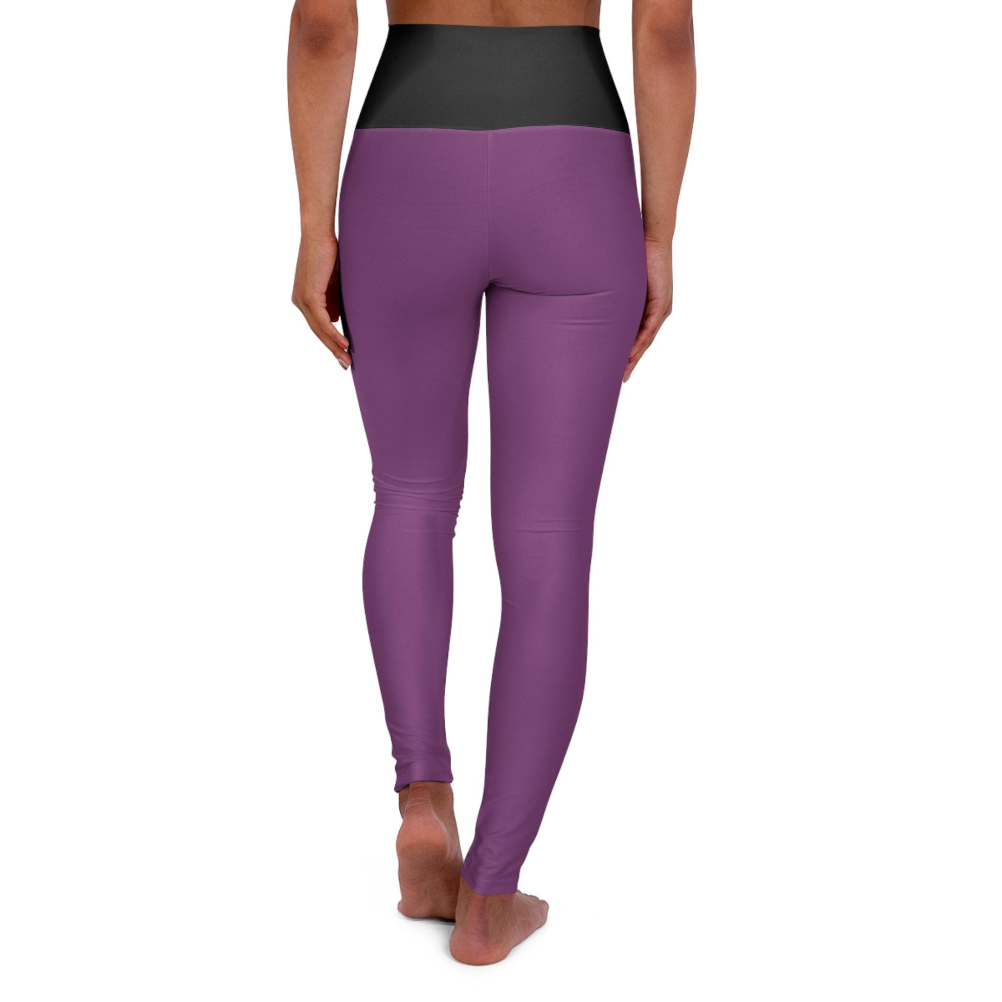 Solid Plum High Waisted Yoga Leggings | Purple AOP Leggings