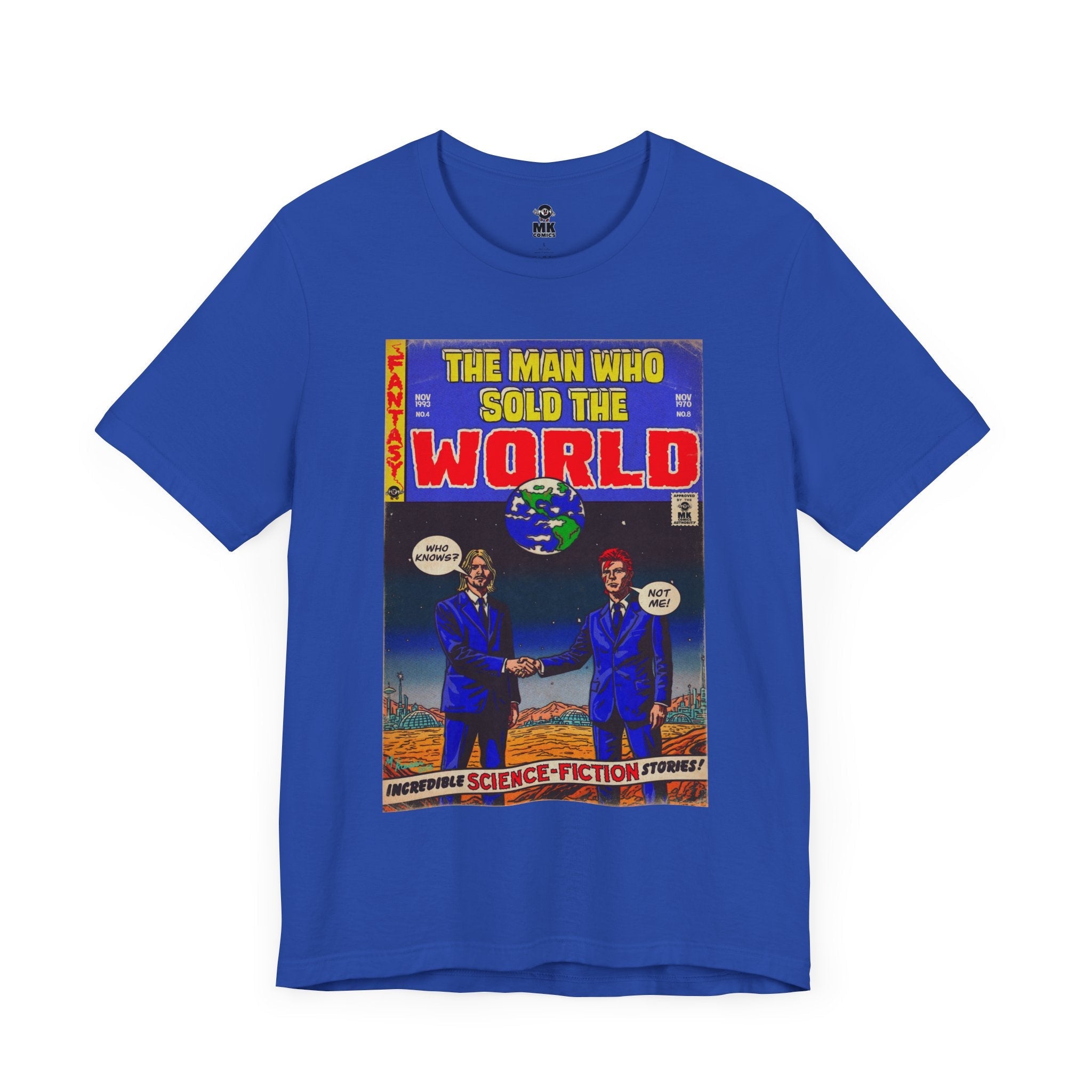 Bowie & Cobain - The Man Who Sold the World - Unisex Jersey Short Sleeve Tee