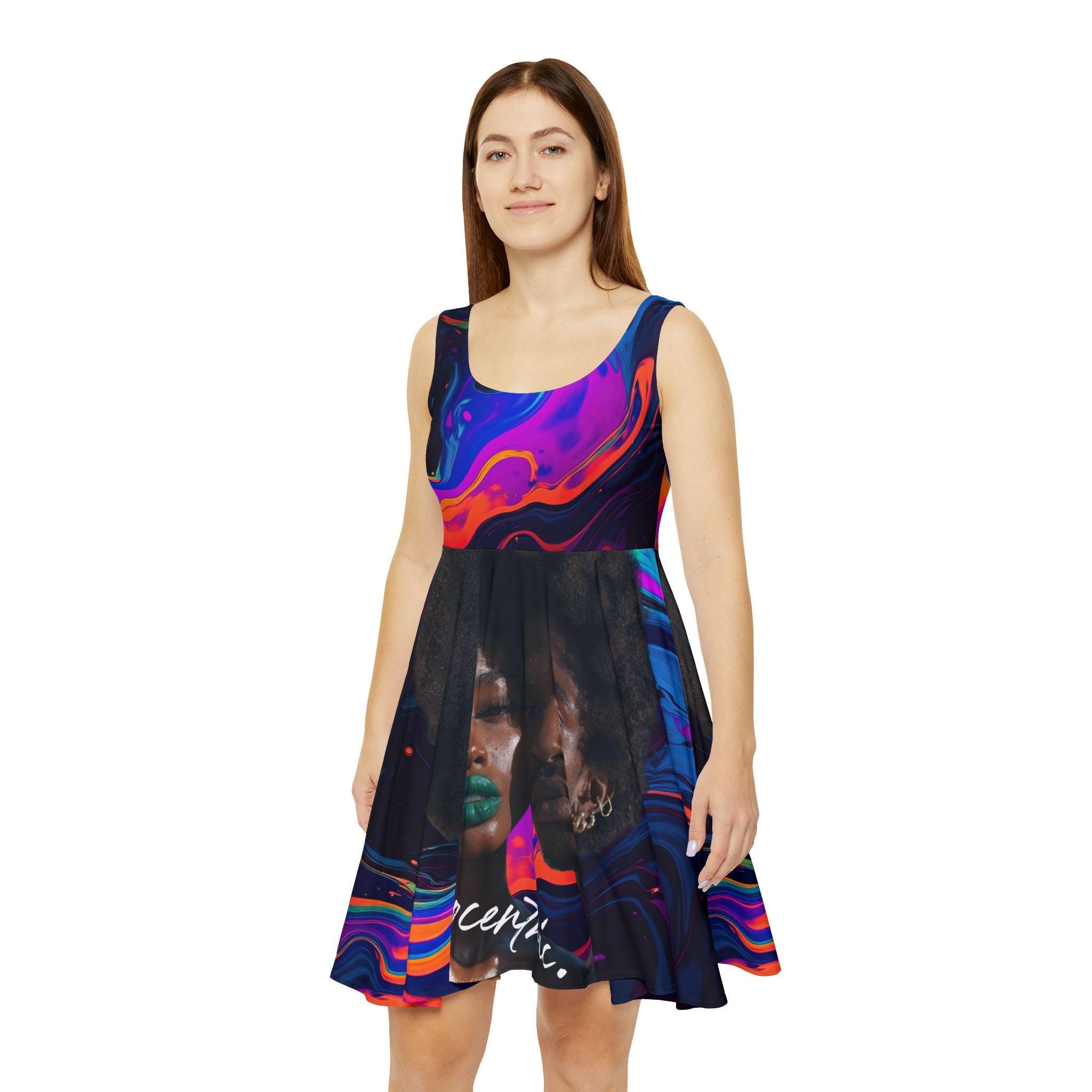 Afrocentric Swirl Women's Skater Dress | AOP