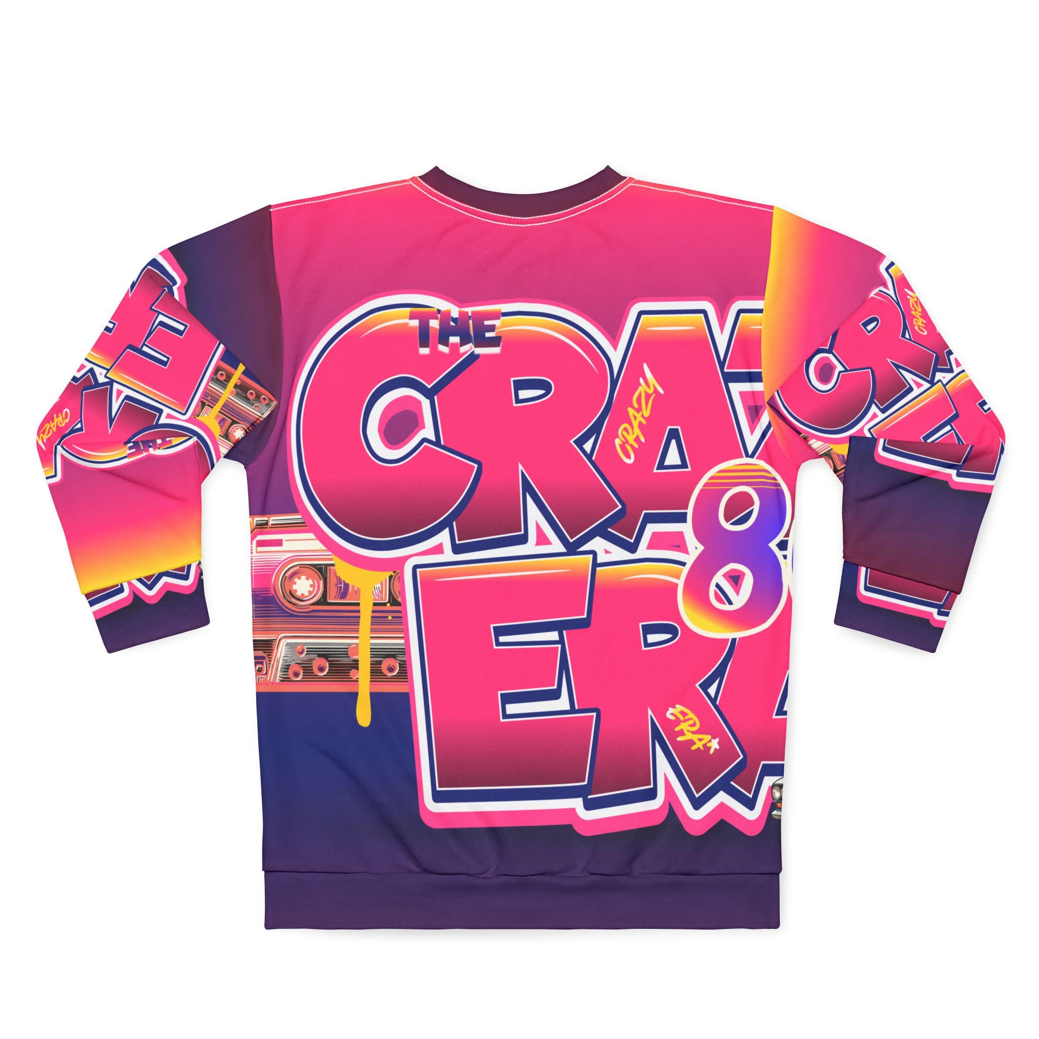 Crazy 80s Era Sweatshirt | Retro Neon 1980s All-Over Print