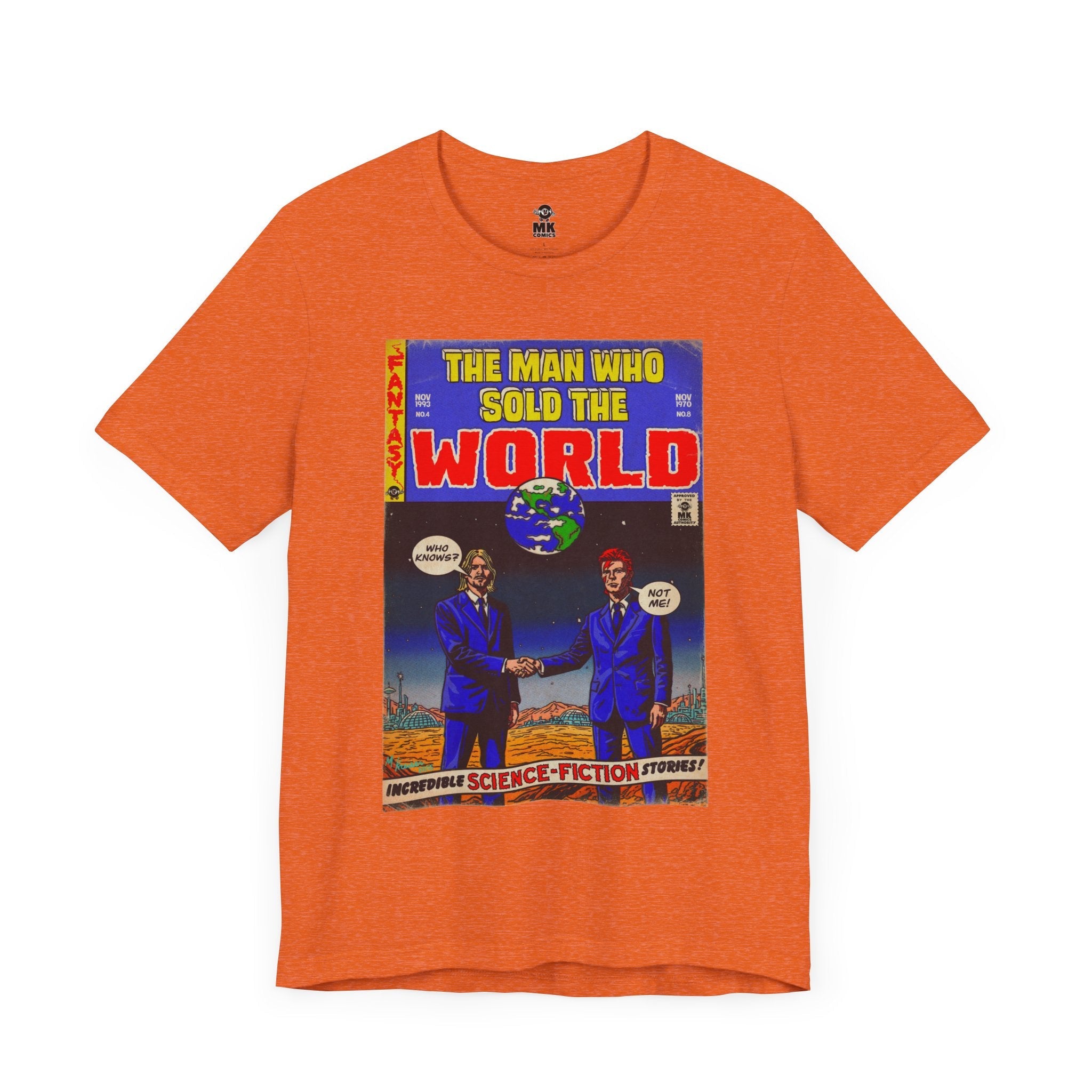 Bowie & Cobain - The Man Who Sold the World - Unisex Jersey Short Sleeve Tee