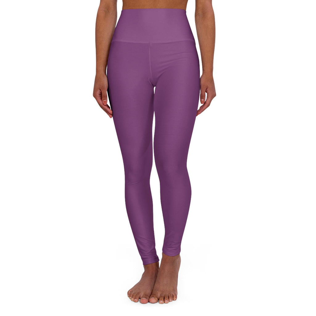 Solid Plum High Waisted Yoga Leggings | Purple AOP Leggings