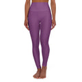 Solid Plum High Waisted Yoga Leggings | Purple AOP Leggings