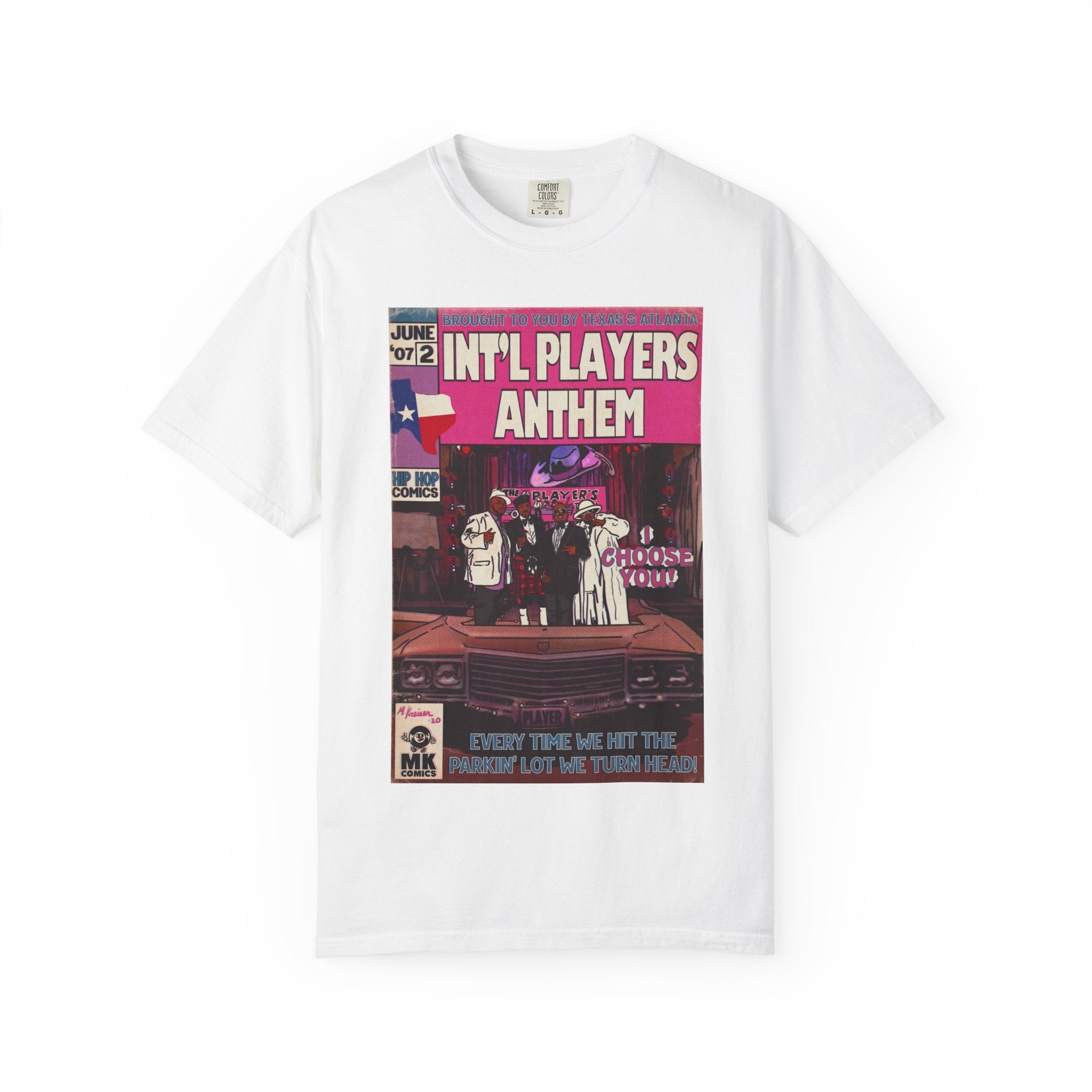 Int’l Players Anthem - Unisex Comfort Colors T-shirt | Hip Hop Graphic Tee, Garment-Dyed Soft Cotton, Relaxed Fit