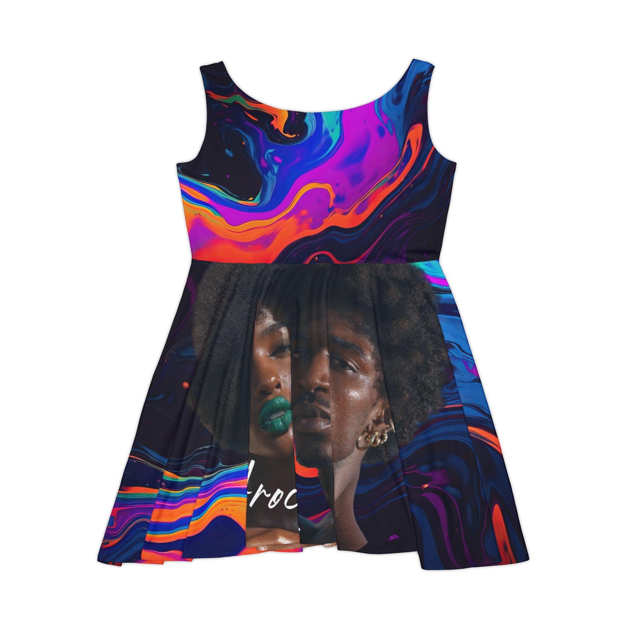 Afrocentric Swirl Women's Skater Dress | AOP