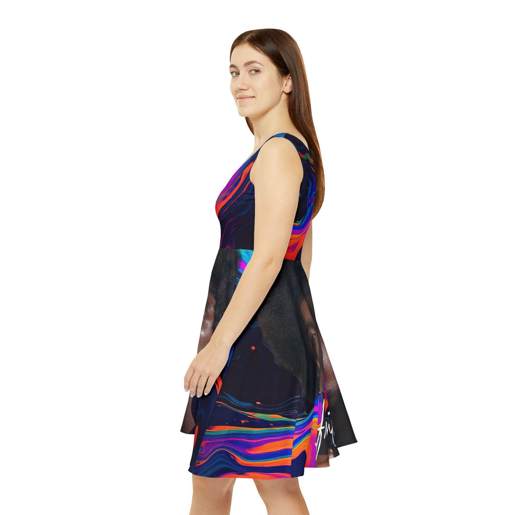 Afrocentric Swirl Women's Skater Dress | AOP