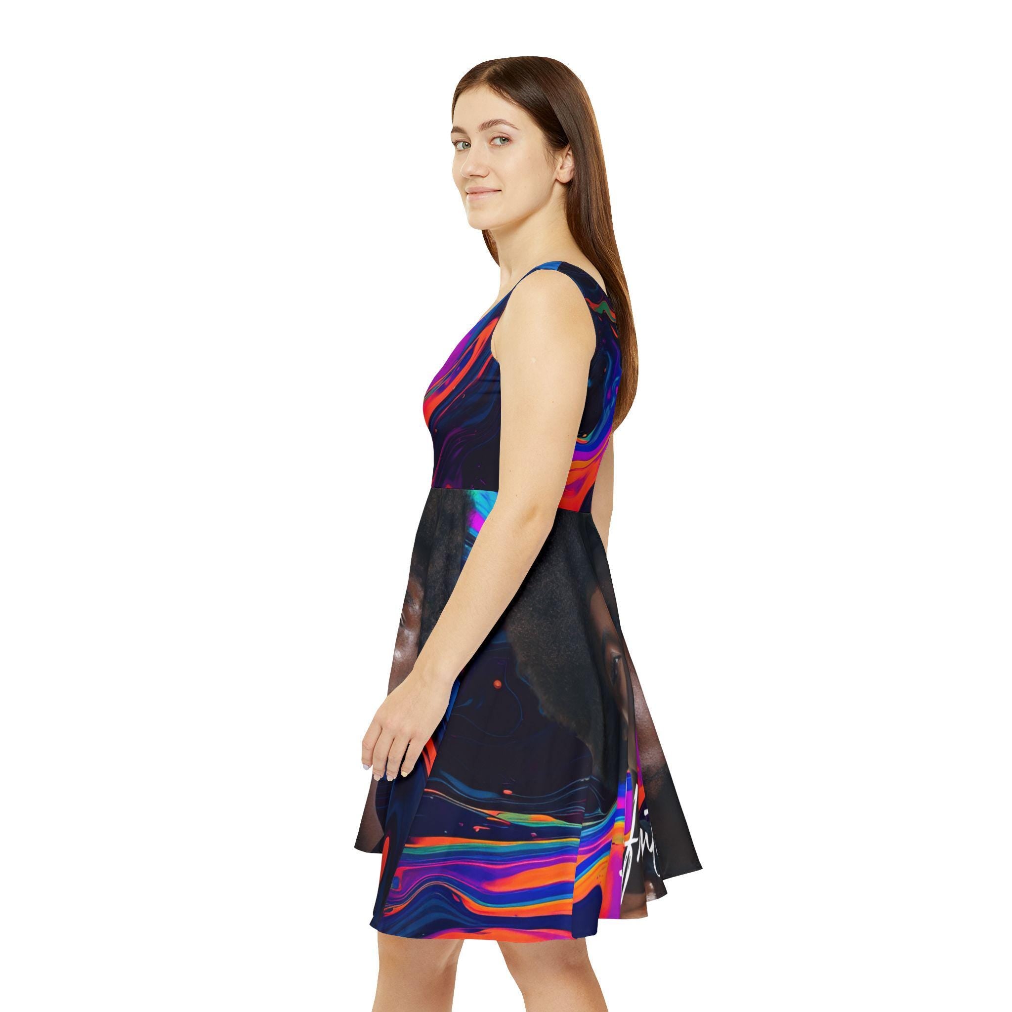 Afrocentric Swirl Women's Skater Dress | AOP