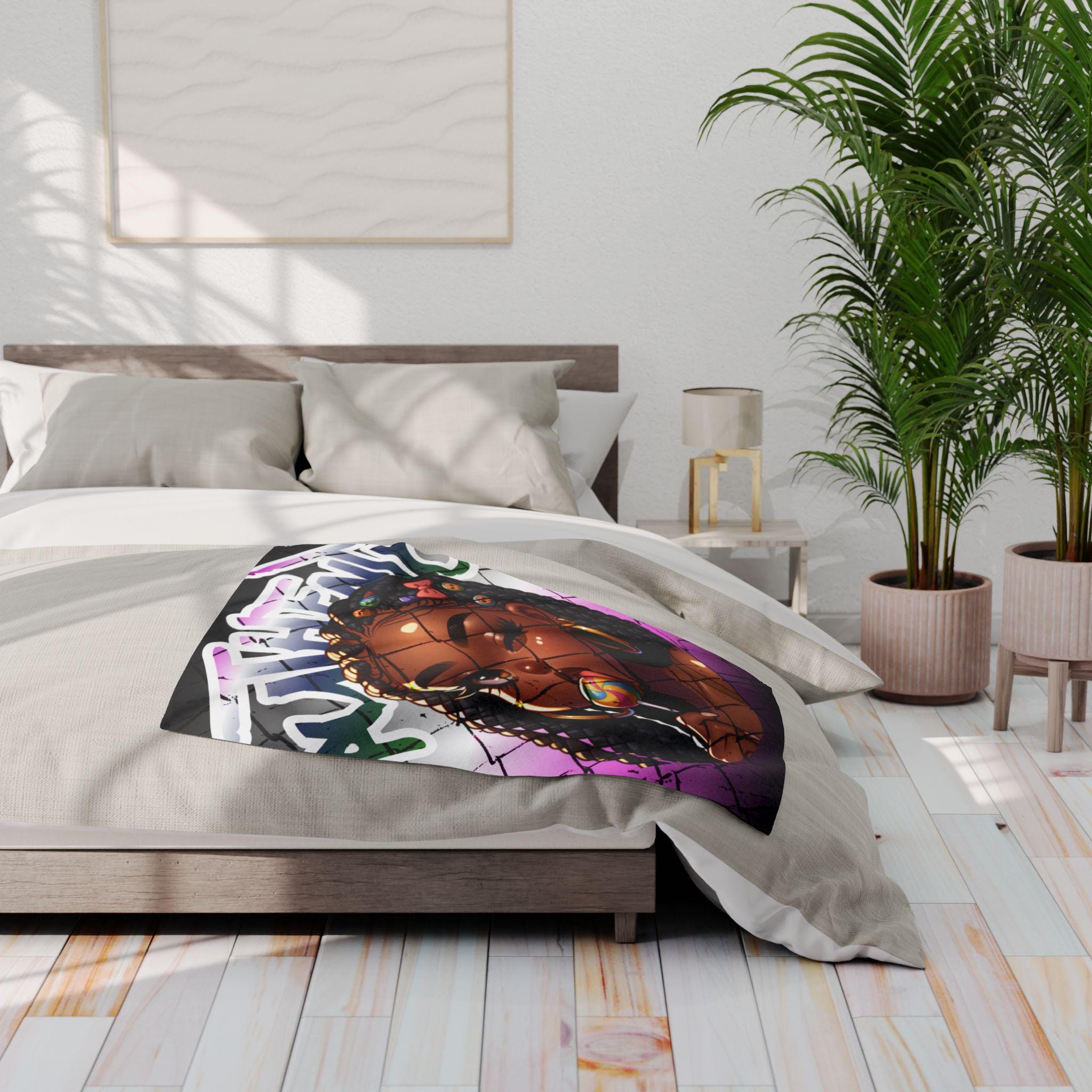 Authentic Girl Blanket | Urban Graffiti Arctic Fleece Blanket