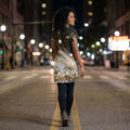Silver and Gold Confetti T-Shirt Dress (AOP)