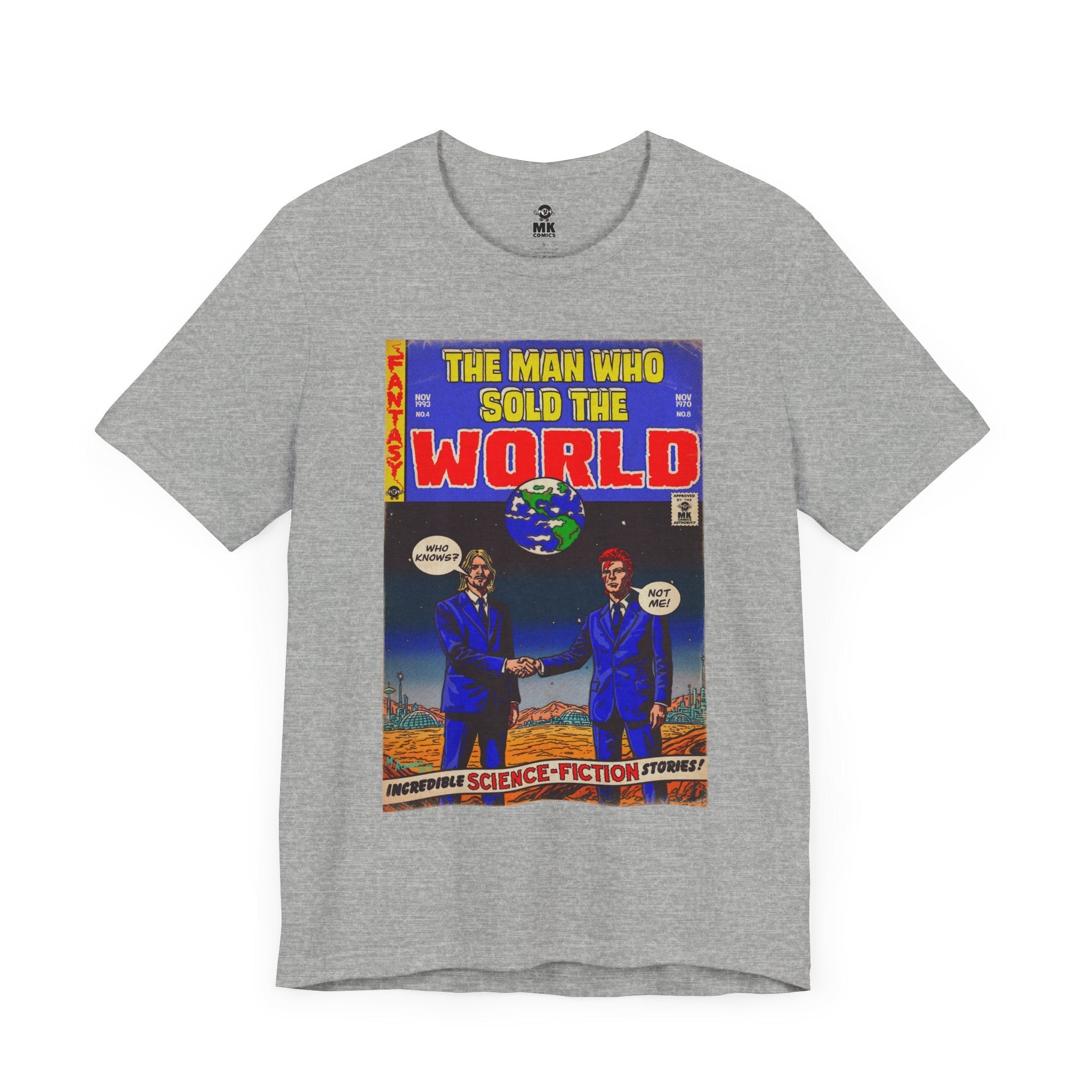 Bowie & Cobain - The Man Who Sold the World - Unisex Jersey Short Sleeve Tee