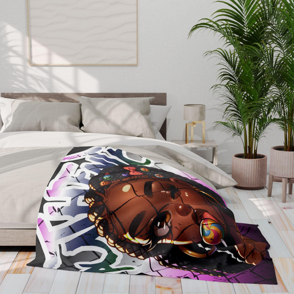 Authentic Girl Blanket | Urban Graffiti Arctic Fleece Blanket