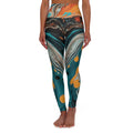 Abstract Fluid Marble Print Leggings | High Waisted Yoga Leggings