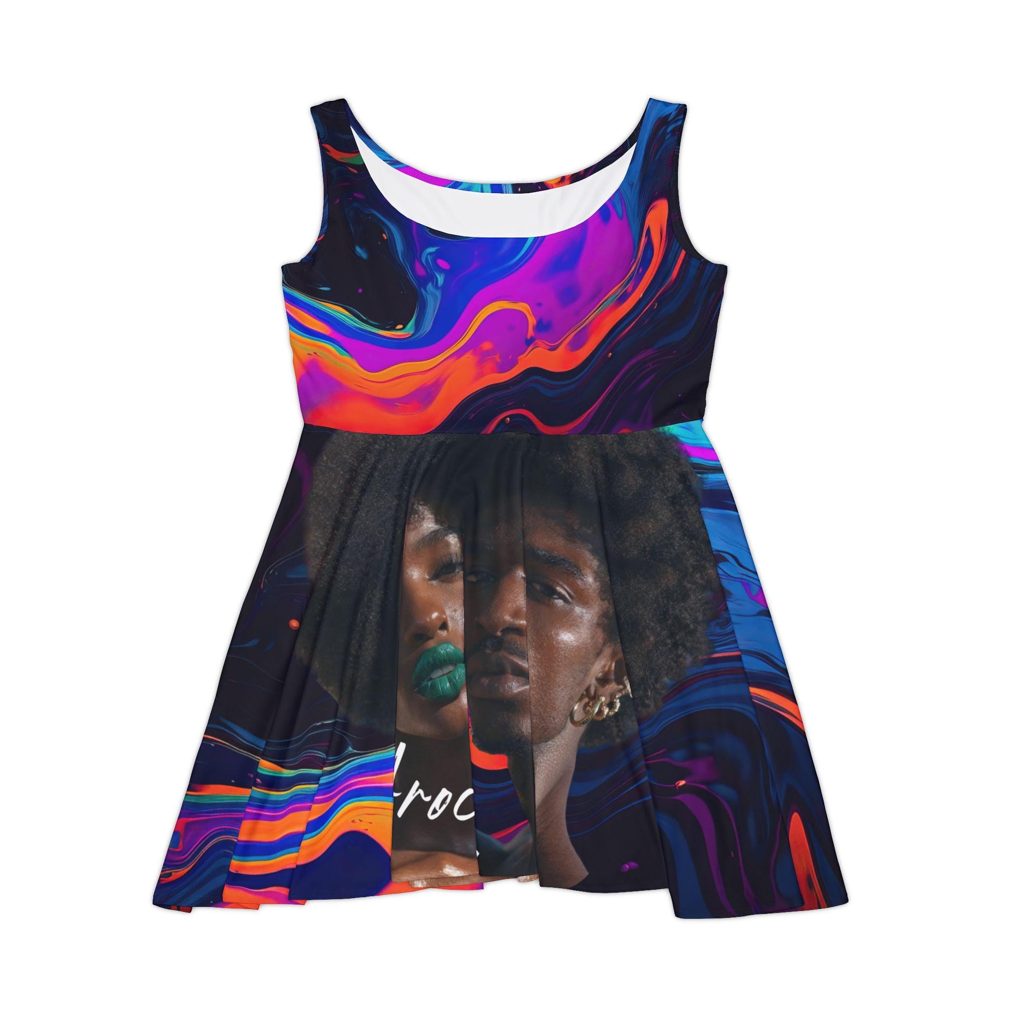 Afrocentric Swirl Women's Skater Dress | AOP