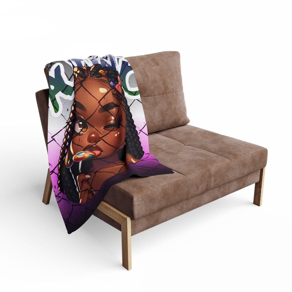 Authentic Girl Blanket | Urban Graffiti Arctic Fleece Blanket