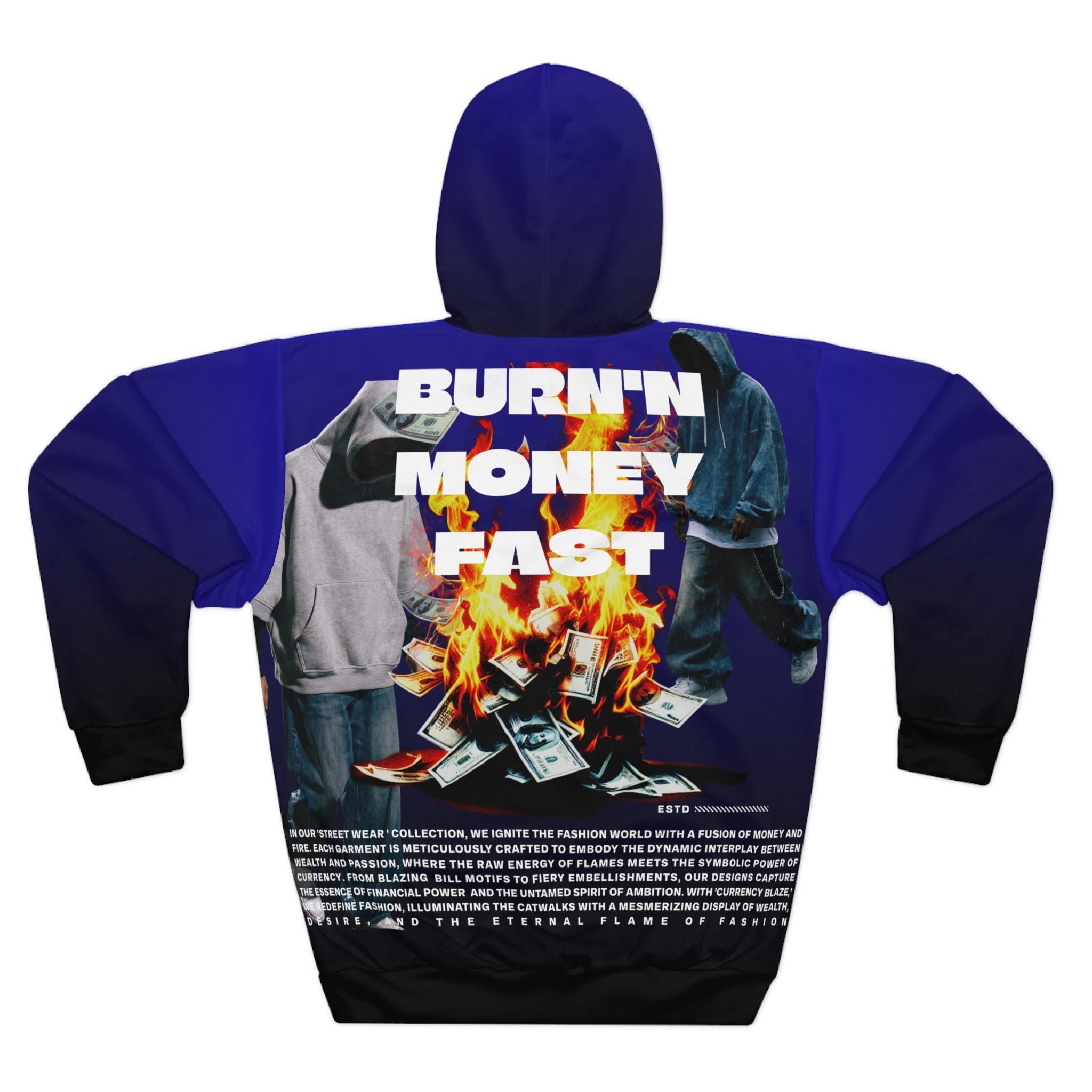 Burn'n Money Fast Hoodie | Graphic Flame Money Streetwear Pullover
