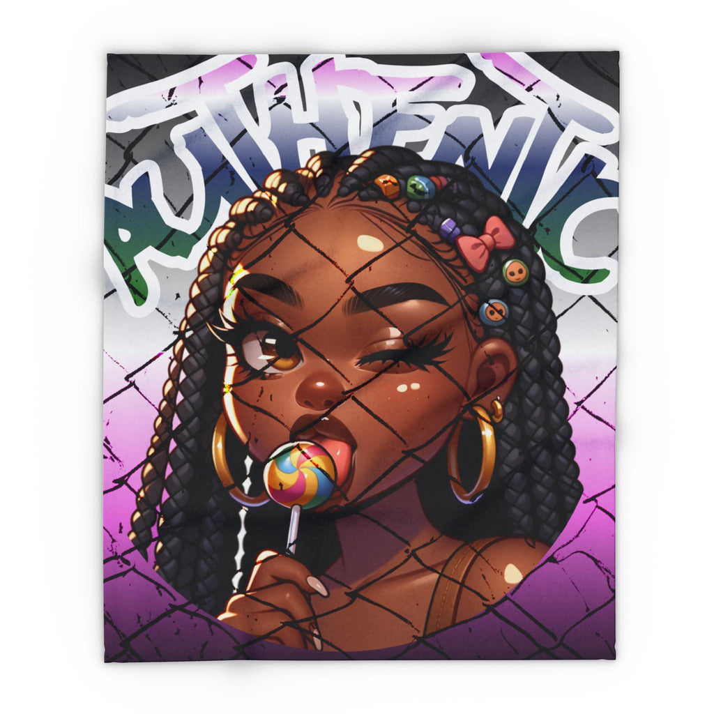 Authentic Girl Blanket | Urban Graffiti Arctic Fleece Blanket