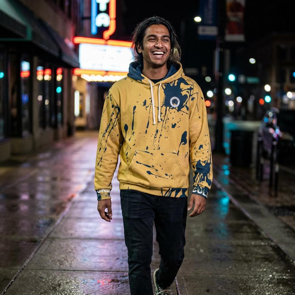 Culture paint splatter Hoodie | Graphic streetwear pullover