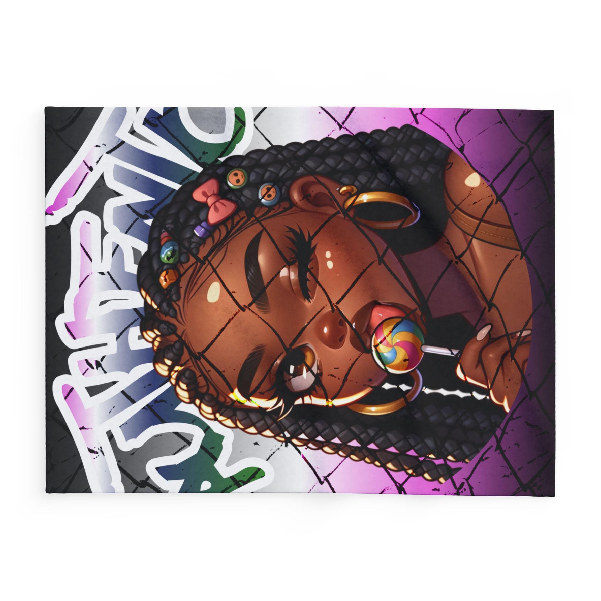 Authentic Girl Blanket | Urban Graffiti Arctic Fleece Blanket