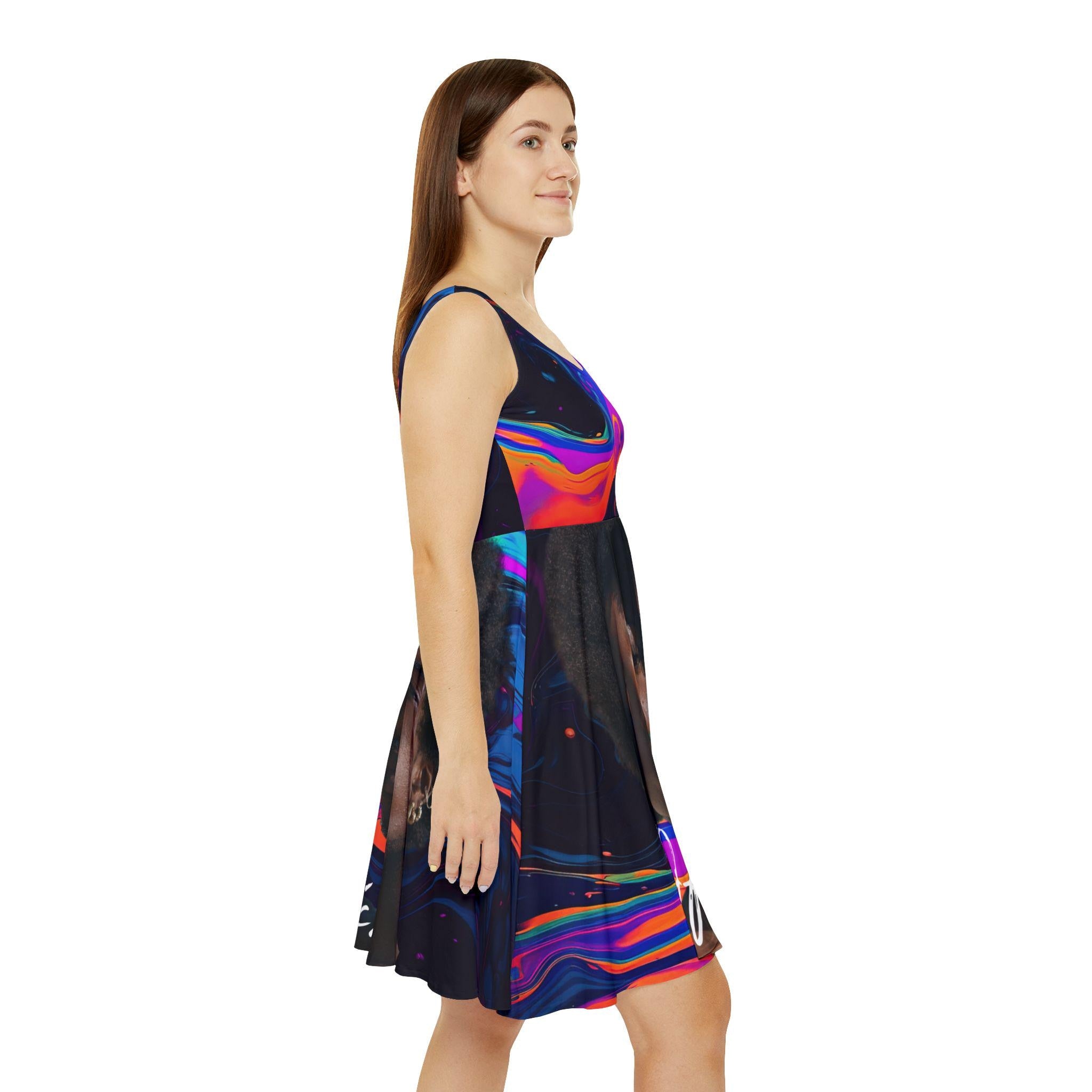 Afrocentric Swirl Women's Skater Dress | AOP