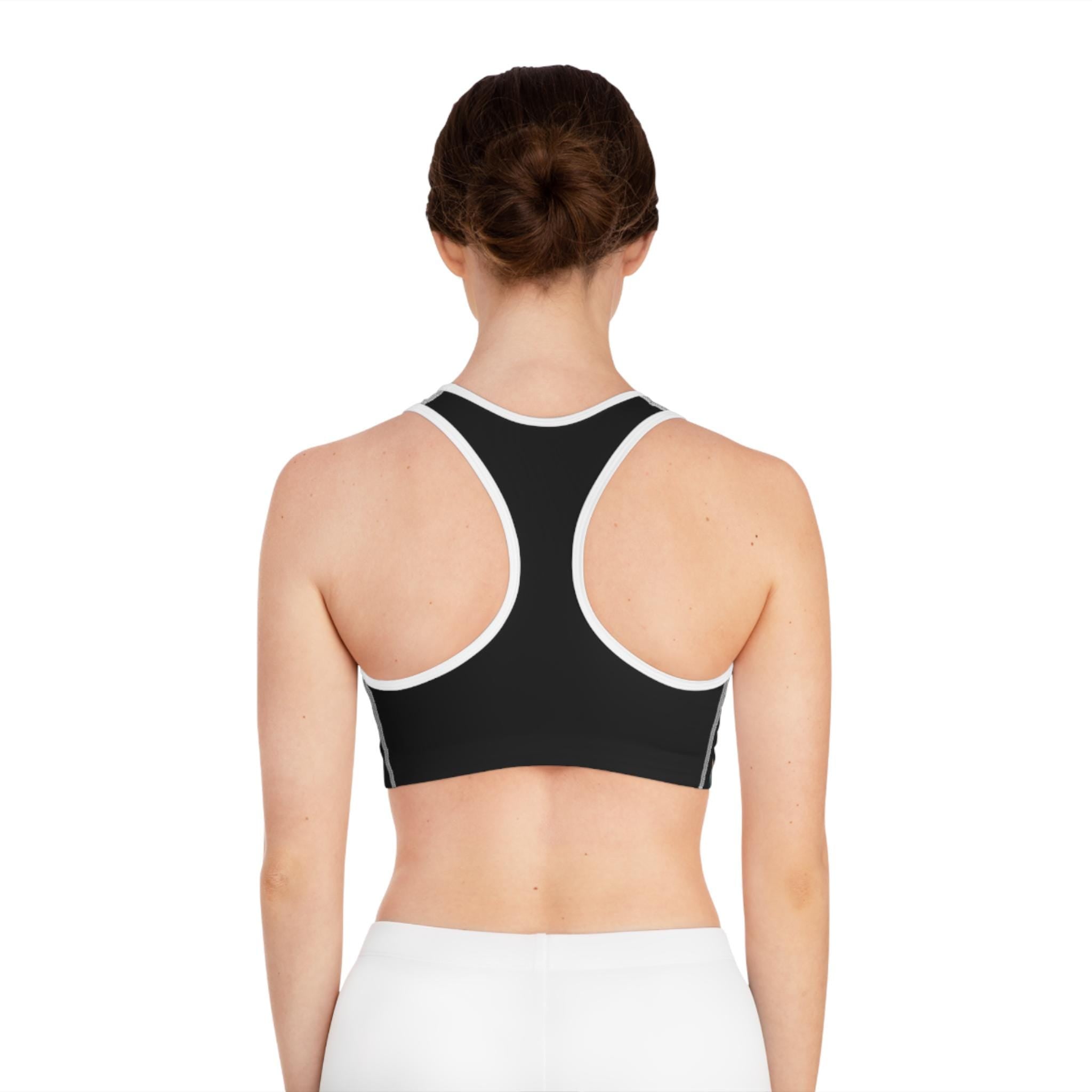 Abstract Marbled Swirl Sports Bra | Turquoise Orange Fluid Art